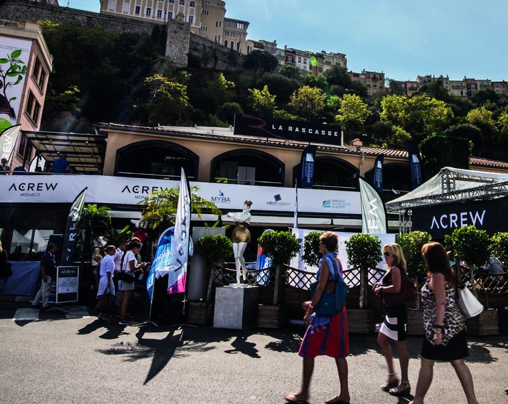 ACREW event stand at the Monaco Yacht Show