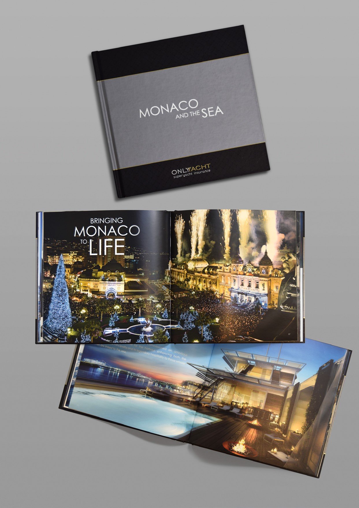 Monaco and the Sea — OnlyYacht hardback book and spreads